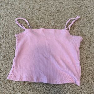 Aerie Soft Pink Ribbed Tank Top